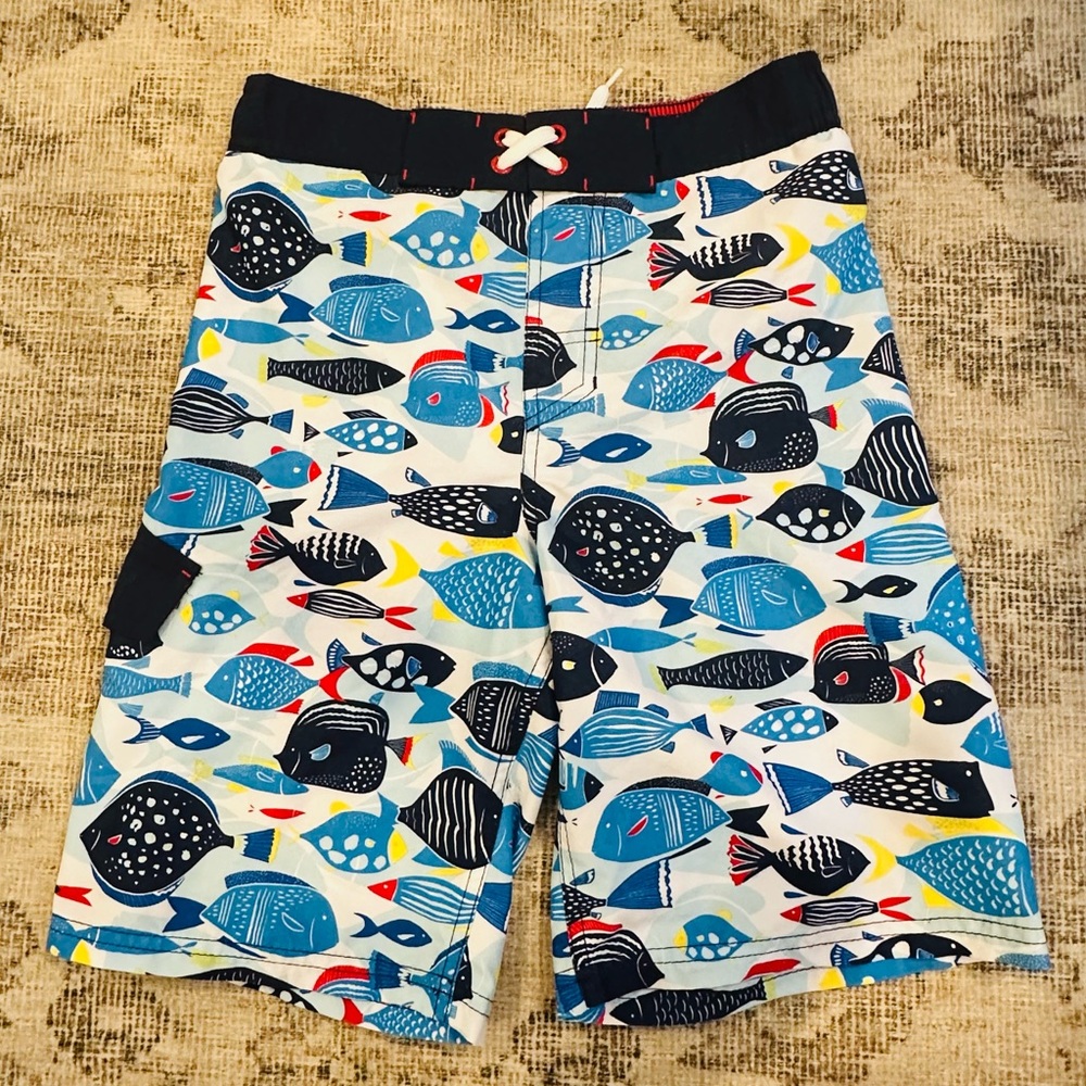 Cat & Jack Blue Fish Print Shorts